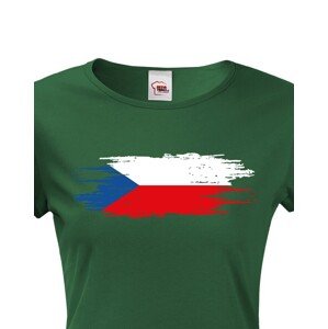 Dámské tričko s Českou vlajkou  - vlastenecké tričko