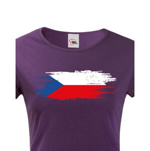 Dámské tričko s Českou vlajkou  - vlastenecké tričko