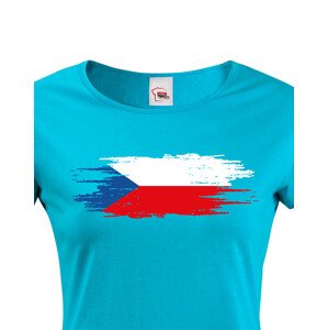Dámské tričko s Českou vlajkou  - vlastenecké tričko
