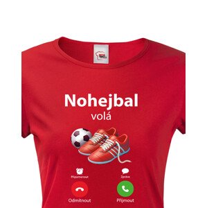 Dámské tričko s motivem Nohejbal volá