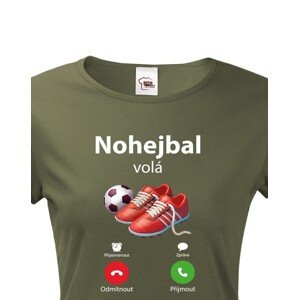 Dámské tričko s motivem Nohejbal volá