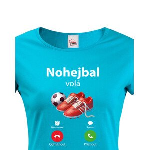 Dámské tričko s motivem Nohejbal volá