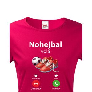 Dámské tričko s motivem Nohejbal volá