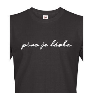 Pánské tričko s potiskem Pivo je láska - skvělé na fesťák, nebo jen tak na běžné nošení