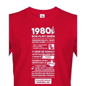 Pánské tričko s potiskem Newspaper, ke 45. narozeninám