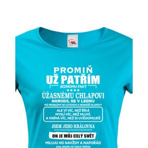 Dámské tričko s vtipným potiskem jsem jeho královna - skvělý dárek