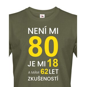 Pánské  tričko k 80. narozeninám - ideální dárek k 80. narozeninám