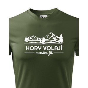 Pánské turistické triko Hory volají musím jít