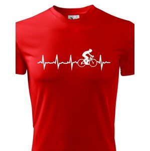 Pánské tričko Tep cyklisty - Ukažte všem, kam vás vaše srdce táhne
