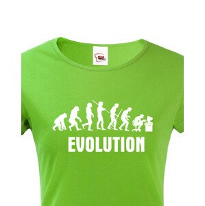 Dámské  tričko Evoluce IT - ideální dárek pro všechny Ajťáky