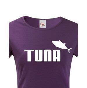 Dámské tričko s potiskem Tuna - parodie značky Puma