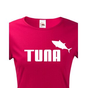 Dámské tričko s potiskem Tuna - parodie značky Puma