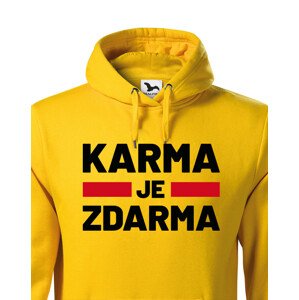 Pánská mikina s  potiskem Karma je zdarma - tričko pro drzé týpky