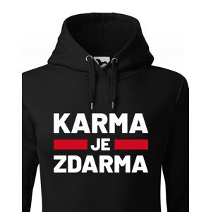 Dámská mikina s potiskem Karma je zdarma - mikina pro drzé holky