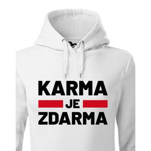 Dámská mikina s potiskem Karma je zdarma - mikina pro drzé holky