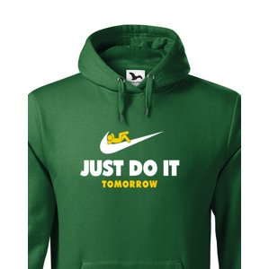 Pánská mikina s potiskem JUST DO IT TOMORROW - parodie na triko NIKE