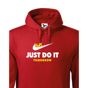 Pánská mikina s potiskem JUST DO IT TOMORROW - parodie na triko NIKE