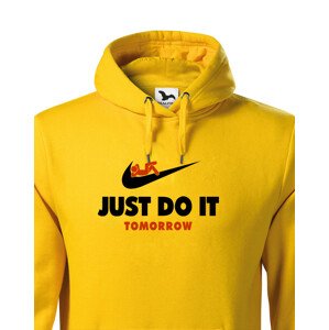 Pánská mikina s potiskem JUST DO IT TOMORROW - parodie na triko NIKE