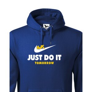 Pánská mikina s potiskem JUST DO IT TOMORROW - parodie na triko NIKE