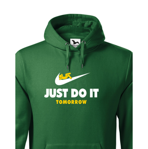 Pánská mikina s potiskem JUST DO IT TOMORROW - parodie na triko NIKE