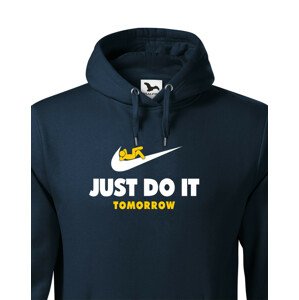 Pánská mikina s potiskem JUST DO IT TOMORROW - parodie na triko NIKE