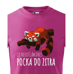 Dětské tričko Co neudělám dnes, počká do zítra