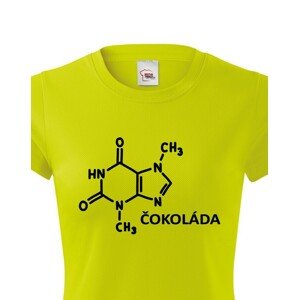 Dámské tričko s chemickým vzorcem čokolády - originální potisk