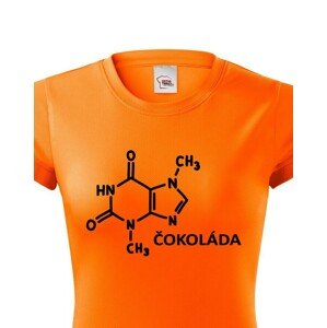 Dámské tričko s chemickým vzorcem čokolády - originální potisk