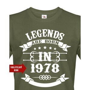 Pánské tričko Legend Are Born - ideální narozeninový dárek