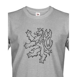 Pánské retro tričko s Českým lvem  - vlastenecké tričko
