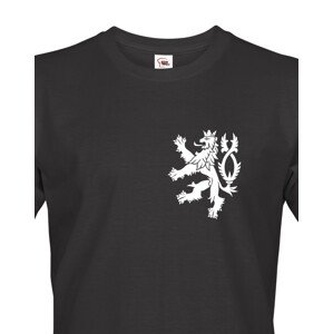 Pánské retro tričko s Českým lvem  na srdci - vlastenecké triko