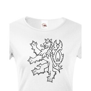Dámské retro tričko s Českým lvem  - vlastenecké tričko