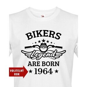 Pánské tričko pro motorkáře k narozeninám Bikers Legend Are Born