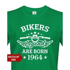 Pánské tričko pro motorkáře k narozeninám Bikers Legend Are Born