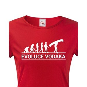 Dámské tričko pro vodáky Evoluce vodáka - super tričko pro vodáky