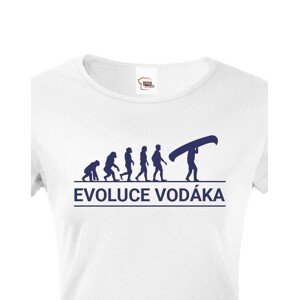 Dámské tričko pro vodáky Evoluce vodáka - super tričko pro vodáky