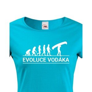 Dámské tričko pro vodáky Evoluce vodáka - super tričko pro vodáky