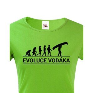 Dámské tričko pro vodáky Evoluce vodáka - super tričko pro vodáky