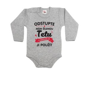 Dětské body s potiskem Mám šílenou tetu - ideální dárek od tety