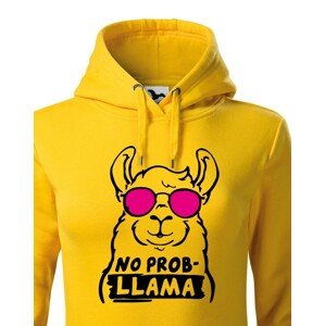 Dámská mikina No Prob - LLama - veselý potisk s ještě veselejšími barvami