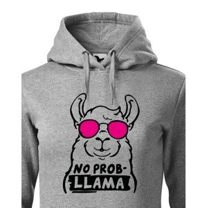 Dámská mikina No Prob - LLama - veselý potisk s ještě veselejšími barvami