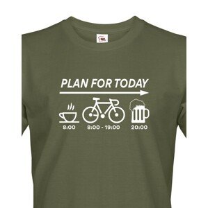 Pánské tričko Plans for Today - ideální dárek pro cyklistu