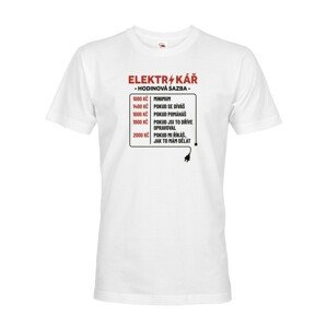 Pánské tričko pro elektrikáře - Hodinová sazba
