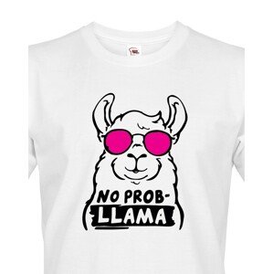 Pánské tričko No Prob - LLama - veselý potisk s ještě veselejšími barvami