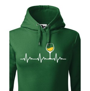 Dámská mikina s vtipným motivem vína - Ekg víno