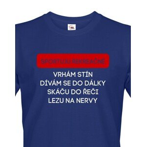 Pánské tričko s vtipným potiskem - Sportuji rekreačně...
