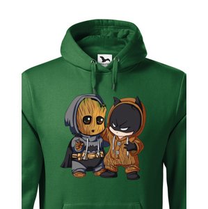 Pánska mikina Batman a Groot - ideální pro každého fanouška