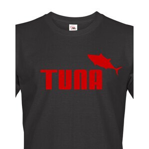 Pánské  tričko s potiskem Tuna - parodie značky Puma