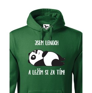 Pánská mikina Jsem lenoch a ležím si za tím! - ideální dárek pro muže