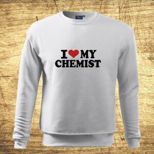 Mikina s motívom I love my chemist